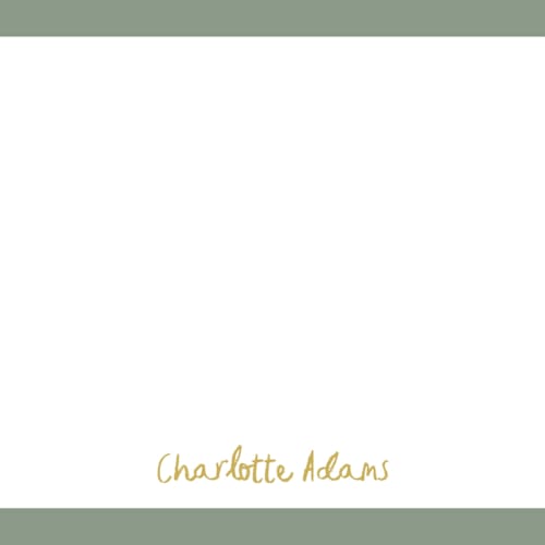 This is a mint personalized stationery thank you cards with standard by Ani Somi called crayon writing printing on signature in 4.25x5.5