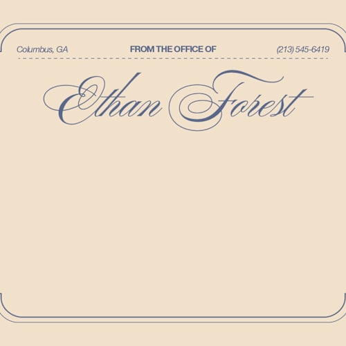 This is a cream personalized stationery thank you cards with standard by Abby Fabrizio called from the office vintage printing on signature in 4.25x5.5