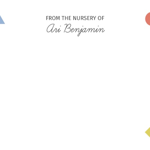 This is a confetti personalized stationery thank you cards with standard by Tracy Schifeling called nursery shapes printing on signature in 4.25x5.5