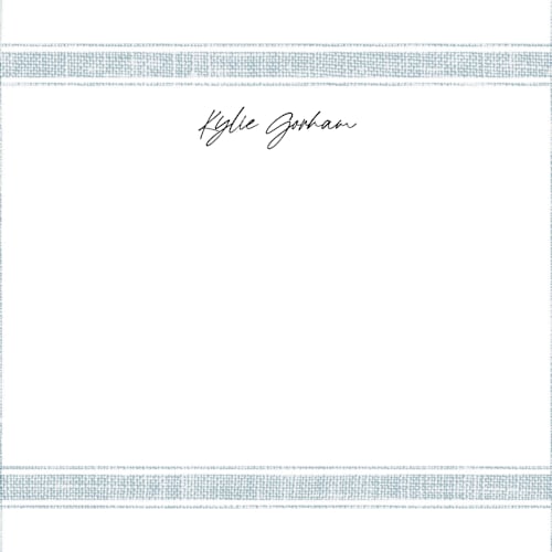 This is a cloud personalized stationery thank you cards with standard by Kelly Schmidt called beach linen printing on signature in 4.25x5.5