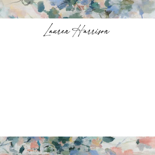 This is a fresh blue personalized stationery thank you cards with standard by Sonal Nathwani called morning light printing on signature in 4.25x5.5