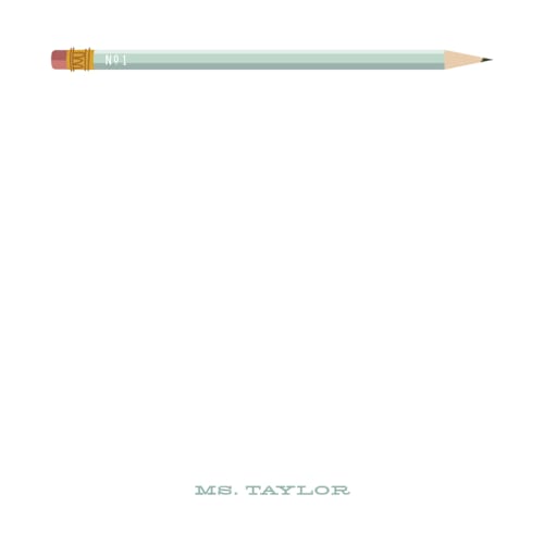 This is a mint personalized stationery thank you cards with standard by Baumbirdy called number 1 printing on signature in 4.25x5.5