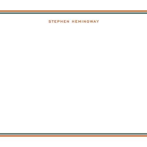 This is a burnt orange personalized stationery thank you cards with standard by Megan Davis called boulevard printing on signature in 4.25x5.5