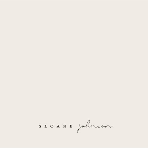 This is a almond personalized stationery thank you cards with standard by Brianne Larsen called modern classic printing on signature in 4.25x5.5