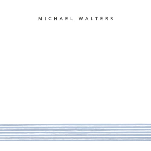 This is a ocean personalized stationery thank you cards with standard by Creo Study called lined elegance printing on signature in 4.25x5.5