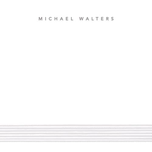 This is a stone personalized stationery thank you cards with standard by Creo Study called lined elegance printing on signature in 4.25x5.5
