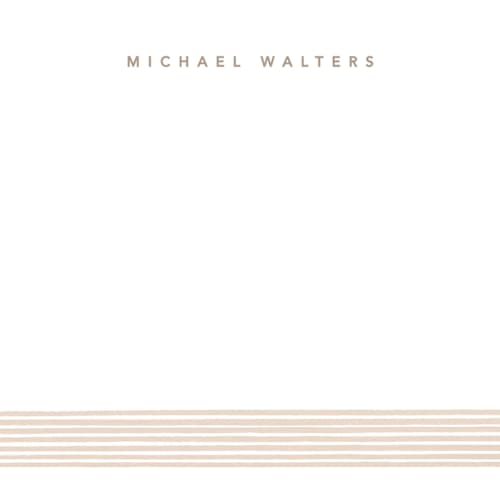 This is a champagne personalized stationery thank you cards with standard by Creo Study called lined elegance printing on signature in 4.25x5.5