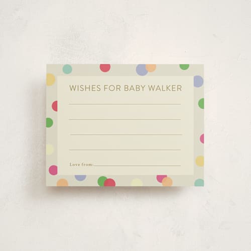 This is a color pop baby shower insert cards with standard by Stephanie Heinrich Godbout called colorful baby sprinkle printing on signature in standard