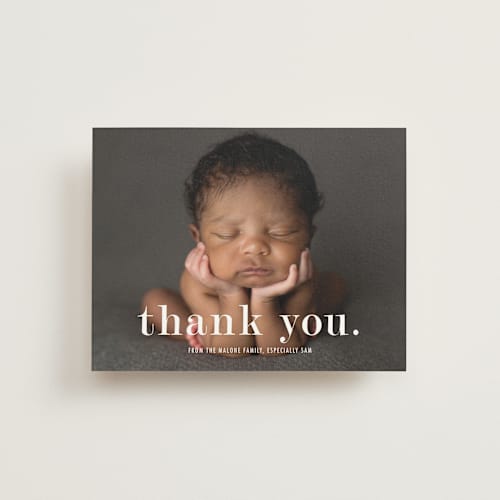 This is a cloud baby thank you cards with standard by Up Up Creative called meeting printing on strathmore in standard