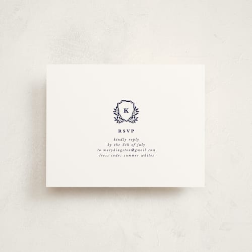 This is a academy reception cards with standard by Charter Oaks Creative called classic crest printing on signature in standard