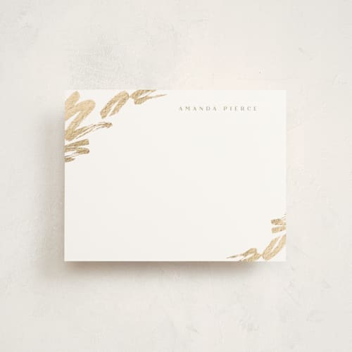 This is a pearl foil stamped stationery with foil pressed by Creo Study called scribbled printing on signature in 4.25x5.5