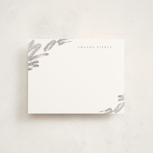 This is a metal foil stamped stationery with foil pressed by Creo Study called scribbled printing on signature in 4.25x5.5
