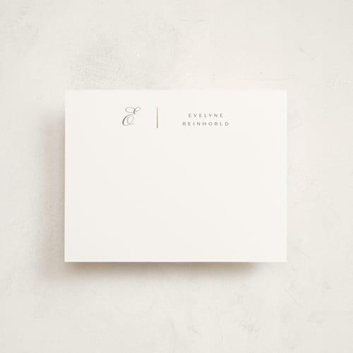 This is a ice foil stamped stationery with foil pressed by chocomocacino called tuilles printing on signature in 4.25x5.5