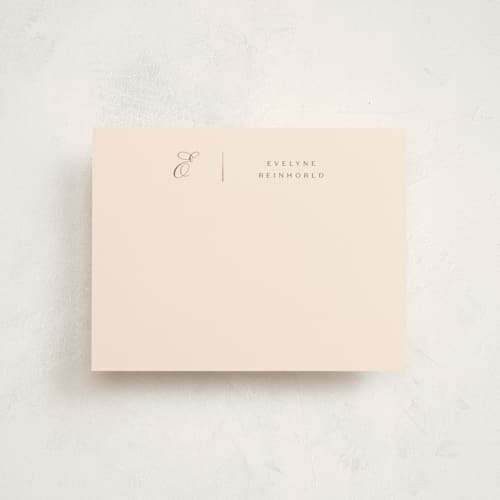This is a petal foil stamped stationery with foil pressed by chocomocacino called tuilles printing on signature in 4.25x5.5