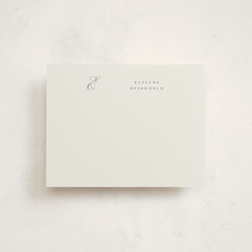 This is a storm foil stamped stationery with foil pressed by chocomocacino called tuilles printing on signature in 4.25x5.5