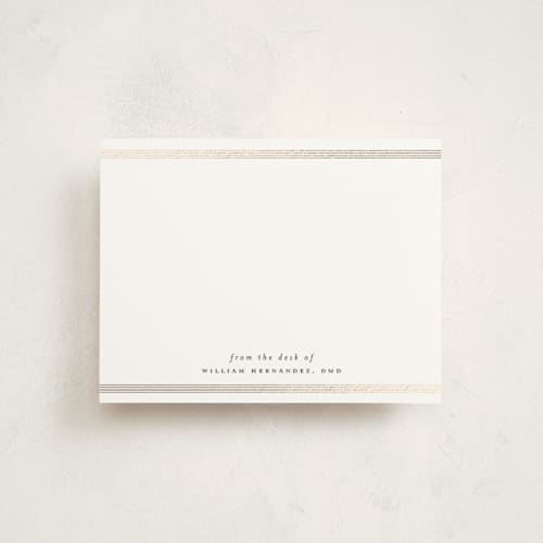 This is a sugar foil stamped stationery with foil pressed by Kristel called for professional printing on signature in 4.25x5.5