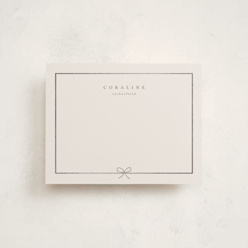 This is a slate foil stamped stationery with foil pressed by chocomocacino called carina printing on signature in 4.25x5.5