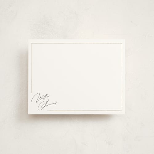 This is a cloud foil stamped stationery with foil pressed by Paper Raven Co. called signature printing on signature in 4.25x5.5