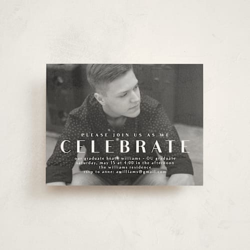 This is a silk graduation insert cards with standard by Anna Elder called name 101 printing on signature in standard