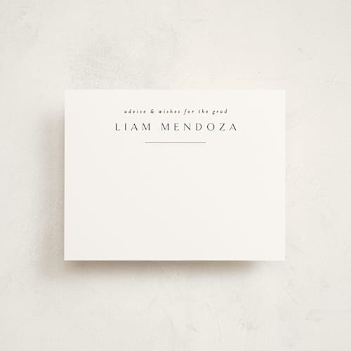 This is a denim graduation insert cards with standard by Lea Delaveris called top three printing on signature in standard