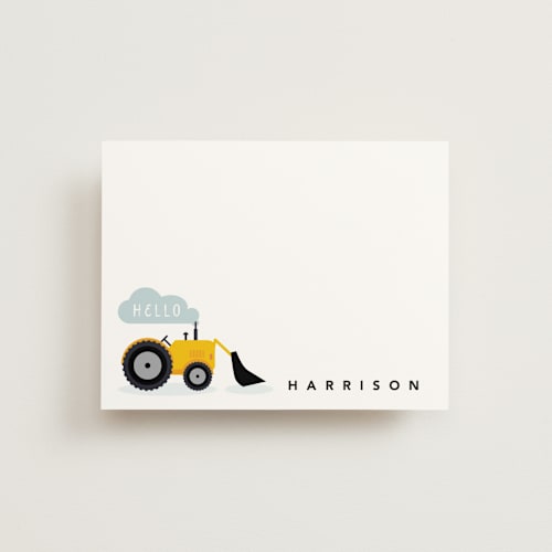 This is a sunshine kids thank you cards notes with standard by Hudson meet Rose called hello digger printing on signature in standard