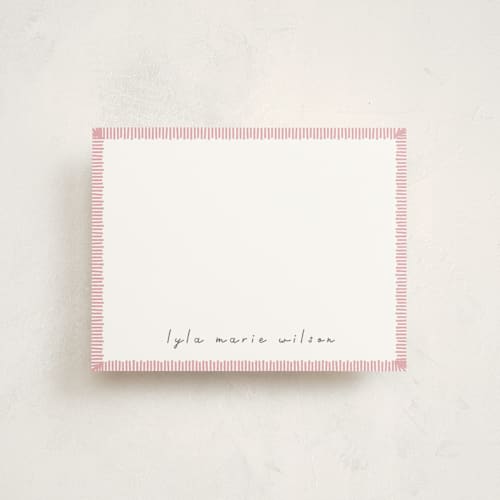 This is a coral kids thank you cards notes with standard by letterfix called coastal printing on signature in standard