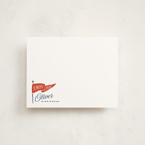 This is a fruit punch kids thank you cards notes with standard by Oscar and Emma - Karly Depew called vintage pennant printing on signature in standard