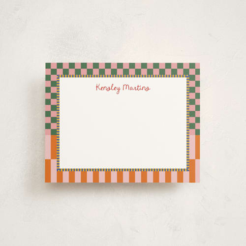 This is a watermelon kids thank you cards notes with standard by Jenna Holcomb called checked printing on signature in standard