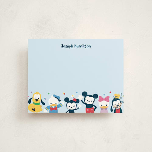 This is a sky kids thank you cards notes with standard by peetie design called disney's happy mickey & friends printing on signature in standard