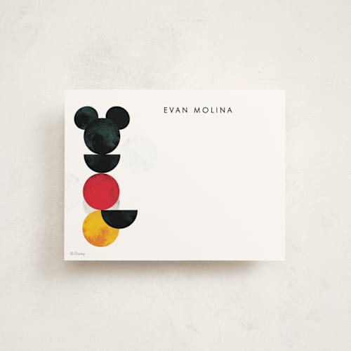 This is a coal kids thank you cards notes with standard by Anna Joseph called disney minimalist mickey mouse printing on signature in standard