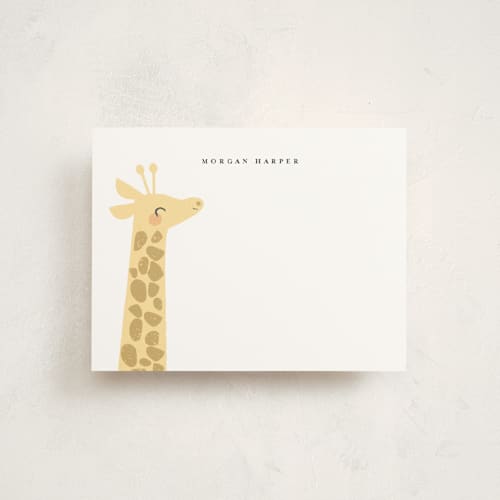 This is a licorice kids thank you cards notes with standard by Angela Thompson called safari printing on signature in standard