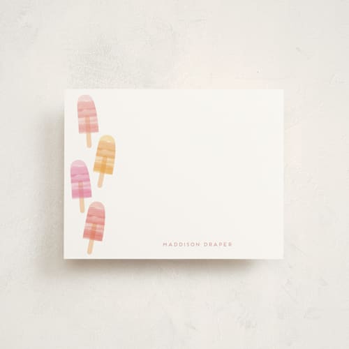 This is a cream kids thank you cards notes with standard by Anupama called summer hues printing on signature in standard