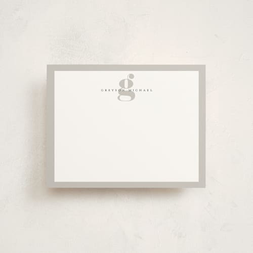 This is a fog kids thank you cards notes with standard by Emily Betts called initial notes printing on signature in standard
