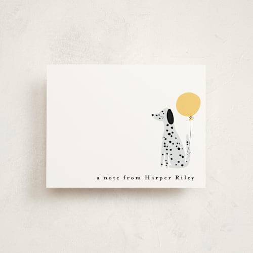This is a yolk kids thank you cards notes with standard by Angela Thompson called paw-some pup printing on signature in standard
