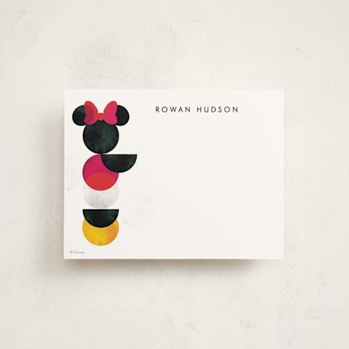 This is a coal kids thank you cards notes with standard by Anna Joseph called minimalist | mickey mouse printing on signature in standard