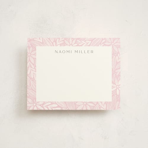 This is a blush kids thank you cards notes with standard by Jen Owens called soft printing on signature in standard
