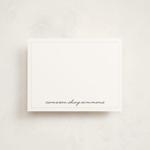This is a sand kids thank you cards notes with standard by Kristie Kern called classic post printing on signature in standard