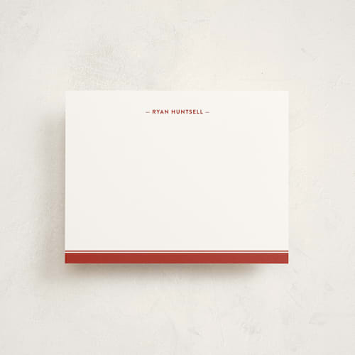 This is a ruby kids thank you cards notes with standard by Ann Gardner called preppy stripe printing on signature in standard
