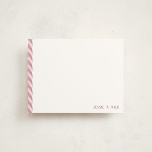 This is a bubblegum kids thank you cards notes with standard by Seth Caskey called herringbone printing on signature in standard