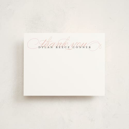 This is a cotton candy kids thank you cards notes with standard by Jessica Williams called graceful entrance printing on signature in standard