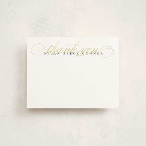This is a lemon kids thank you cards notes with standard by Jessica Williams called graceful entrance printing on signature in standard
