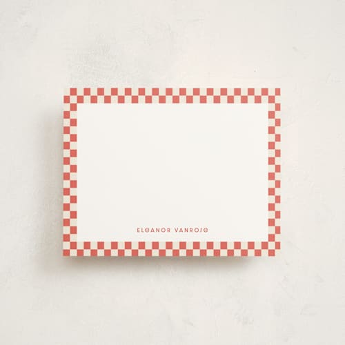 This is a melon personalized stationery thank you cards with standard by Megan Cash called checks printing on signature in 4.25x5.5