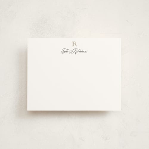 This is a diamond personalized stationery thank you cards with standard by Jenna Holcomb called formal printing on signature in 4.25x5.5