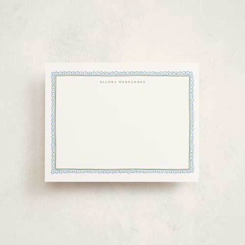 This is a celeste personalized stationery thank you cards with standard by Pati Cascino called forli printing on signature in 4.25x5.5