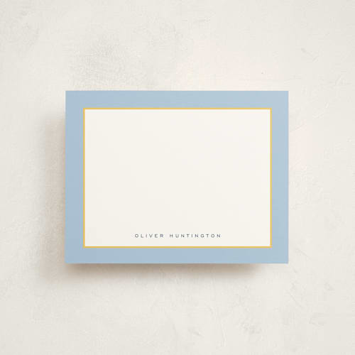 This is a sky personalized stationery thank you cards with standard by Nicoletta Savod called august printing on signature in 4.25x5.5