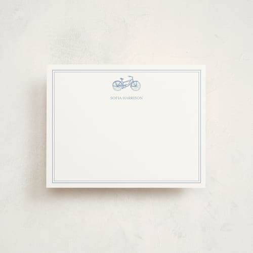 This is a sky personalized stationery thank you cards with standard by Pinky Diamond Studio called pedal press printing on signature in 4.25x5.5