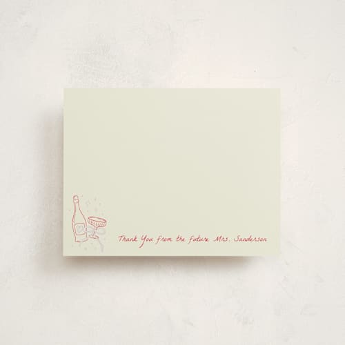 This is a wisteria personalized stationery thank you cards with standard by Ashlee Townsend called celebration printing on signature in 4.25x5.5