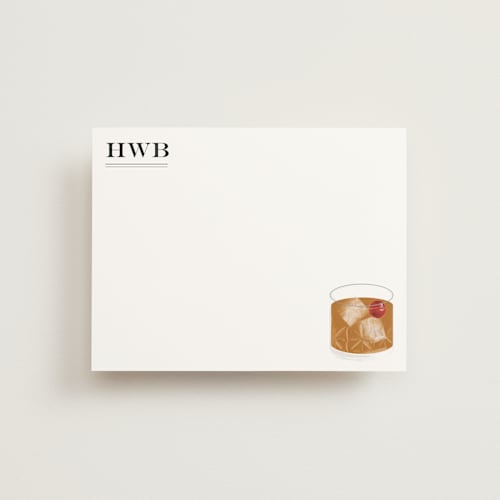 This is a onyx personalized stationery thank you cards with standard by Baumbirdy called old fashioned printing on signature in 4.25x5.5