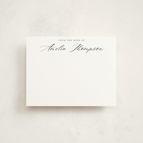 This is a lily personalized stationery thank you cards with standard by Kristel called the minimalist printing on signature in 4.25x5.5