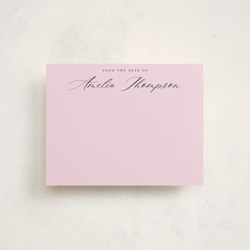 This is a lilac personalized stationery thank you cards with standard by Kristel called the minimalist printing on signature in 4.25x5.5